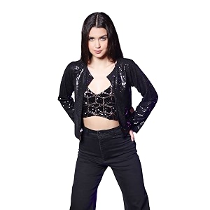 Sera Women Casual Open Front Crop Shrug