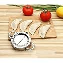 Stainless Steel Dumpling Maker (Momos Maker) Dough Press Mould Wrapper Dough Cutter for Kitchen Making Tools - (Silver- 1 pc)