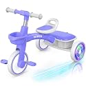 SEREED Colorful Lighting Toddler Tricycle Gift Toy for Ages 2-5 Boys Girls