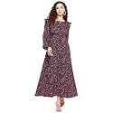 SEREIN Women39s Crepe Fit and Flare Maxi