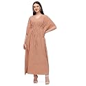 SEREIN Women39s Crepe Kaftan Maxi Casual Dress