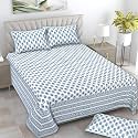 Pure Cotton 180 TC King Size Bedsheet With 2 Pillow Cover - 90X108 Inch | Floral Printed Double Bed Bedsheet | Smooth & Comfortable,Multicolour