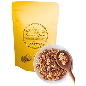 serene realm  broken kashmiri walnuts 250gm without shell  fresh harvest  deluxe kernels  akhrot giri  250gm