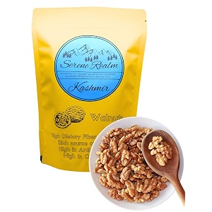 serene realm  broken kashmiri walnuts 500gm without shell  fresh harvest  deluxe kernels  akhrot giri  500gm