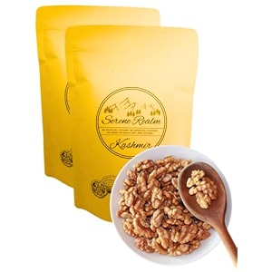serene realm  broken kashmiri walnuts 750gm without shell  fresh harvest  deluxe kernels  akhrot giri  750gm
