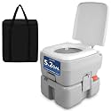 SereneLife Portable Toilet 5.3 Gal Camping Travel Outdoor Flush Toilet Seat