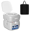 SereneLife 5.8 Gal Portable Camping Toilet with Carry Bag & Level Indicator