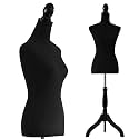 SereneLife Female Torso Mannequin Display - Sturdy and Durable, Adjustable Dress Form (52-64"), Lightweight, Easy-to-Assemble, Stable Tripod Stand, Smooth Surface for Retail Clothing Display