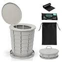 SereneLife Portable Camping Toilet, Adjustable Height Foldable Potty