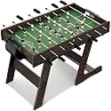SereneLife Folding Foosball Table, 4’ x 2’ Full Competition Size Foldable Space Saving Table Soccer for Home, Arcade Game Room, for Indoor or Outdoor, Family Game Night, Perfect for Kids and Adults
