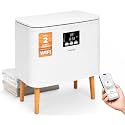 SereneLife WiFi-enabled Towel Warmer Bucket, 20L Large Capacity heater bucket for Towels Blanket and robes, Single-Touch Control, rectangular & Energy-Efficient Design, Auto Shut-Off, White