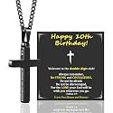 Sereney 8 10 13 Year Old Birthday Gifts for Boys, Cross Pendant Necklace