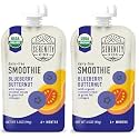 Serenity Kids 6+ Months Dairy-Free Smoothie Baby Food | USDA Organic | Grass Fed Collagen Protein | 3.5 Ounce BPA-Free Pouch | Berry Butternut | 6 Count (Pack of 2)