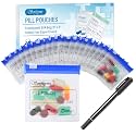 Serfeymi 32 Pcs Pill Pouches Bags for Travel 3 x 3 in 12 mil(Double Sided)