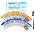 Serfeymi 72 Pcs Pill Pouches Bags for Travel 3 x 3 in 12 mil(Double Sided)