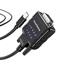 SerialPulseX USB-C to Serial RS232 DB9 Adapter with 9 x LED Indicators