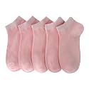 SERISIMPLE Women Viscose Bamboo Ankle Socks Low Cut Thin Sock Lightweight Pastal Color Soft Sock 5 Pairs