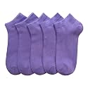 SERISIMPLE Women Viscose Bamboo Ankle Socks Low Cut Thin Sock Lightweight Pastal Color Soft Sock 5 Pairs