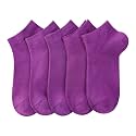 SERISIMPLE Women Viscose Bamboo Ankle Socks Low Cut Thin Sock Lightweight Pastal Color Soft Sock 5 Pairs