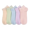 SERISIMPLE Women Viscose Bamboo Ankle Socks Low Cut Thin Sock Lightweight Pastal Color Soft Sock 5 Pairs