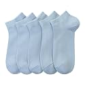 SERISIMPLE Women Viscose Bamboo Ankle Socks Low Cut Thin Sock Lightweight Pastal Color Soft Sock 5 Pairs