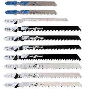 serplex 10 pcs jigsaw blades carbon steel hcs hss for wood metal t101ao