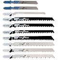Serplex 10 Pcs Jigsaw Blades Carbon Steel HCS HSS for Wood Metal T101AO