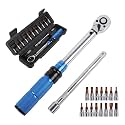 Serplex® 15PCS 1/4 Inch Adjustable Torque Wrench, 2-24Nm Click Ratchet Set
