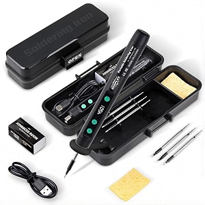 serplex soldering iron kit 15w usb rechargeable 180-450c 3 bits
