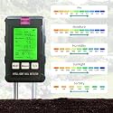 Serplex® 6 in 1 Professional Soil Meter for PH/Moisture/Temp/Sunlight Intensity/Conductivity/Humidity, Soil Testing Probe Sensor Analyzer Detector for Lawn Farm Gardening Tool (Battery Not Included)