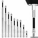 Serplex® 9Pcs Electric Screwdriver Drill Bit Set Magnetic Phillips Head, High Impact Steel, Universal Bits for Electric Screwdriver & Power Drill, Anti-Slip Screwdriver Drill Bits