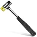 Serplex® Small Hammer Rubber Mallet Hammer Tool 30mm Soft Hammer Mallet Portable Mallet Hammer Rubberized Handle for Camping, Flooring, Tent Stakes, Woodworking, Assembling, Construction