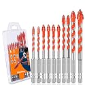 Serrated Concrete Drill Bit Set 10PCS (3/16”-1/2”)