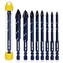 Serrated Masonry Drill Bit Set 1/4 to 9/16 Inch 8-Piece