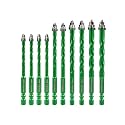 Serrated Masonry Drill Bit Set - 10pcs 1/4”*4, 5/16”*2, 3/8”*2, 1/2”*2 Concrete Carbide Drill Bit Drill Bit for Wood Plastic Masonry Ceramic Tile Glass Marble