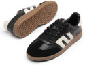 SERSI Synthetic Suede Toe Fashion Black Sneakers