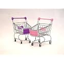 Miniature Mini Trolley, Mini Supermarket Shopping Cart Trolley, Table Decor, Stainless Steel Mobile Holder, Kids Playing Trolley (Multicolor)