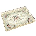 Serving Tray with Handle, 15.7" x 11.8" for Coffee Table &amp; Livingroom, Blue Decorative Trays for Ottoman