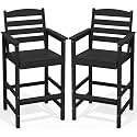 SERWALL 2-Pieces Tall Adirondack Chairs HDPE Balcony