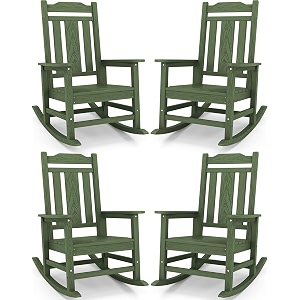 SERWALL Oversized Outdoor Rocking Chairs Set of