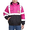 sesafety High Vis Jacket, Work Coats for Men ANSI Class3 Windproof Coat