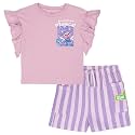 Sesame Street Girls' 2-Piece T-Shirt and French Terry Shorts Set