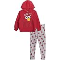 Sesame Street Girls' 2-Piece Fleece Hoodie and Leggings Set for Baby &amp; Kids