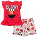 Sesame Street Girls' 2-Piece T-Shirt and French Terry Shorts Set