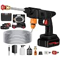 Seseno Scrubber Upgraded Car Washer High Pressure Gun Cordless High Pressure Water Gun for Car Wash and Bike Cleaning with Adjustable Nozzle