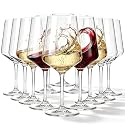 Set of 12 Unbreakable Acrylic Wine Glasses, 19 oz Clear Reusable
