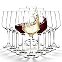 Set of 12 Unbreakable Acrylic Wine Glasses, 15 oz Clear Reusable