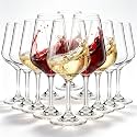 Set of 12 Unbreakable Acrylic Wine Glasses, 12 oz Clear Reusable