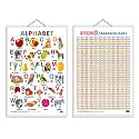 Set of 2 Alphabet and Baarahkhadee Early Learning Educational Charts for Kids | 20"X30" inch |Non-Tearable and Waterproof | Double Sided Laminated | Perfect for Homeschooling, Kindergarten and Nursery Students