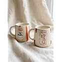 Set of 2 Coke &amp; Fanta Ceramic Tea/Coffee Mugs | High Quality Glossy Finish | Stylish Beverage Cups for Tea Coffee Milk &amp; Hot Drinks | Ideal Gift Set for Return Gifts